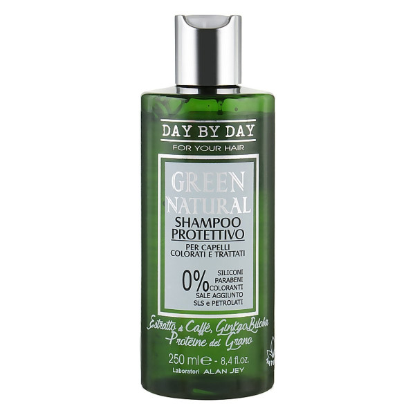 Шампунь Захист кольору для фарбованого і пошкодженого волосся Alan Jey Green Natural Shampoo Protettivo 250 мл