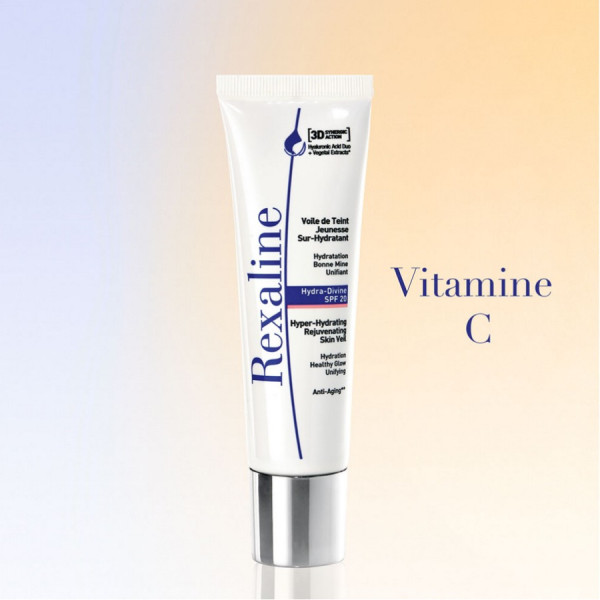 Суперзволожуюча вуаль з тональний ефектом Rexaline Hydra 3D Hydra-Divine SPF 20 30 мл