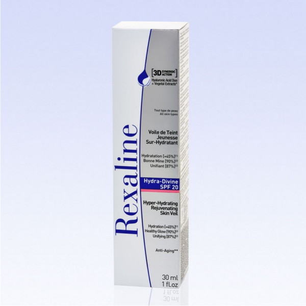 Суперзволожуюча вуаль з тональний ефектом Rexaline Hydra 3D Hydra-Divine SPF 20 30 мл