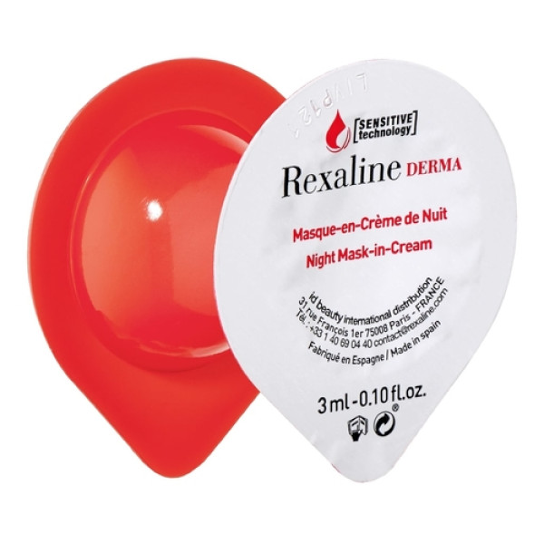 Заспокійлива нічна крем-маска для обличчя Rexaline Derma Night Mask-in-Cream 6х3 мл