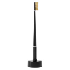 Зубная черная щетка средней жесткости с витамином С и базой Piuma Base Gold Perfect Black