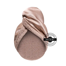 Запатентований  рушник-тюрбан для волосся MON MOU® SOFT SILK TURBAN beige