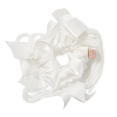 Дизайнерська резинка з шовку MON MOU × BOBKOVA SILK SCRUNCHIE (біла) 1 шт