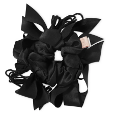 Дизайнерська резинка з шовку MON MOU × BOBKOVA SILK SCRUNCHIE (чорна) 1 шт