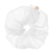 Супер об'ємна резинка для волосся MON MOU® SILK VOLUME SCRUNCHIE (біла) 1 шт
