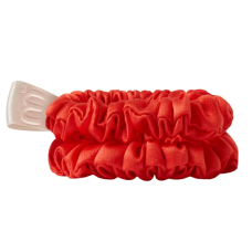 Набір із 2 тонких міні-резинок для волосся MON MOU® SILK SLIM SCRUNCHIE (темно - помаранчева) 2 шт