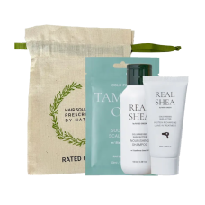 Набір мініатюр з шампунем Real Shea Rated Green  (шампунь Real Shea, маска саше Tamanu, міні термокрем Real Shea)